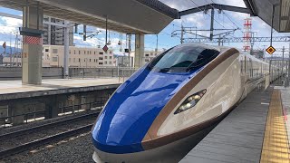 新幹線はくたか555号E7系 車窓 長野→富山/ 北陸新幹線 長野1022発(金沢行)