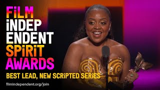 QUINTA BRUNSON wins LEAD PERFORMER IN A NEW SCRIPTED SERIES at the Film Independent Spirit Awards