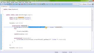 Deadlock In Java By Real Time Example