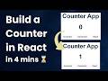 Build a Counter in React in 4 mins! (Beginner Friendly)🔢 #reactjs #codinginterviewprep