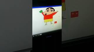 Drawing Shinchan using python 👨‍💻 | Python Turtle #shorts