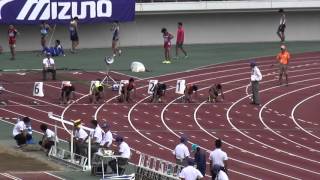 全日本実業団対抗陸上2015 男子100m予選2組中山泰志10.62(+0.9) Taishi NAKAYAMA1st 草野誓也 浦川和希