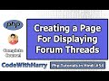 PHP Forum Project: Creating a Page for Forum Threads & Comments | PHP Tutorial #54