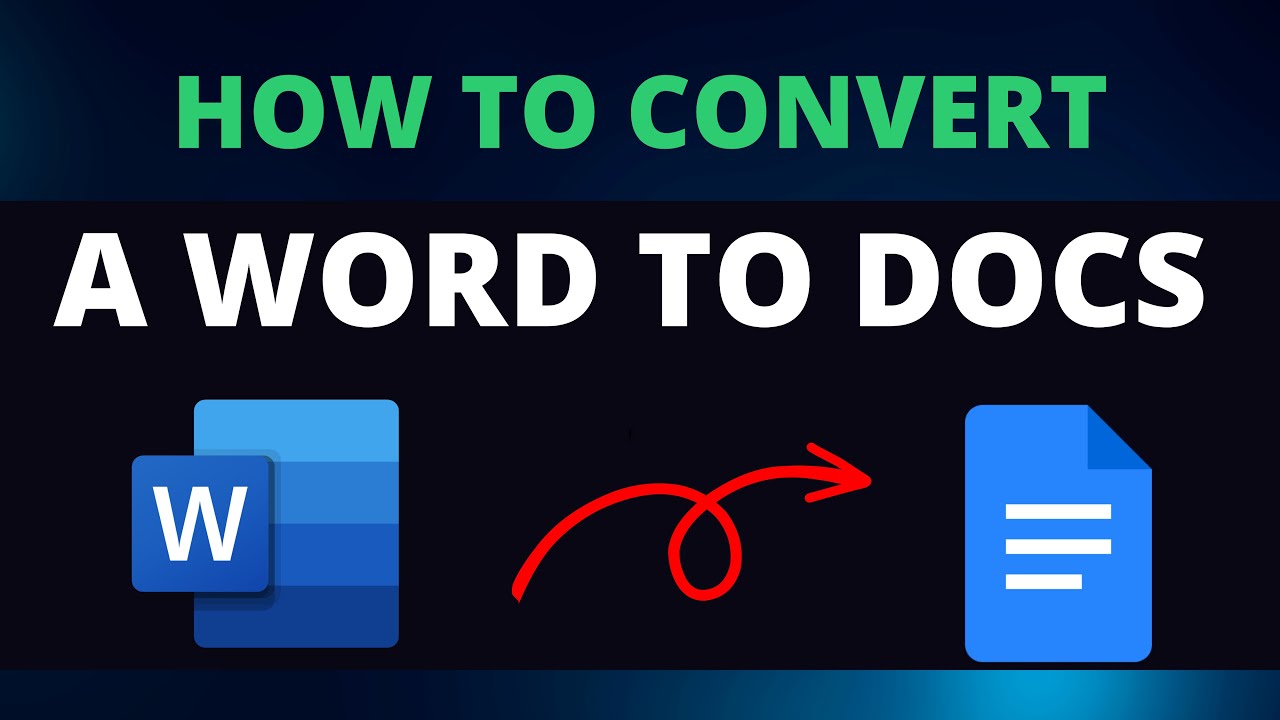 How To Convert A Microsoft Word Document To Google Docs - YouTube