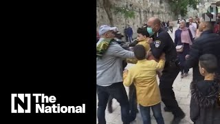 Al-Aqsa Mosque arrests at the start of Eid