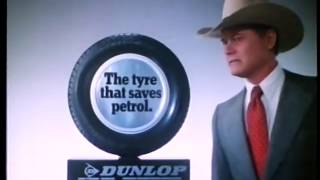 Dunlop Elite tyres ad with Larry Hagman (1982)