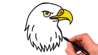 How to Draw Bald Eagle Head | Memorial Day Drawings