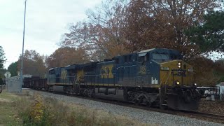 CSX Local Train F762 With CSX Leader 560 At Edgemoor SC On The CSX Monroe Subdivision. 11-30-2019