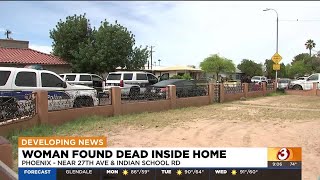 Woman found dead inside Phoenix home