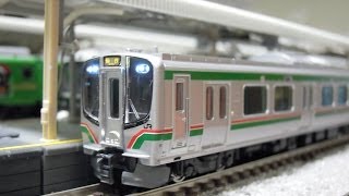 E721系を６両つないで走らせてみた　Nゲージ　鉄道模型マイクロエース　　（キハ110）