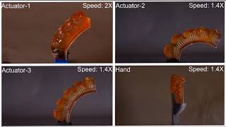 Soft finger-like robots sweating