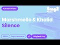 Silence (Piano Karaoke Instrumental) Marshmello & Khalid