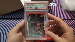 拼了！飛人喬丹新人卡再次拆殼重送去給PSA鑑定 BGS 5.5 1986 Fleer Michael Jordan Rookie Card Crossover to PSA4 cracked Case