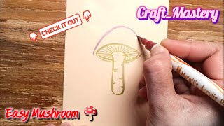 Art is Fun! Learn How to Draw Easy Mushrooms Step by step Drawing Tutorial, TRY it with me