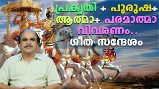 പ്രകൃതി + പുരുഷ+ ആത്മാ+ പരമാത്മാ വിവരണം.. ഗീത സന്ദേശം  | Dr N ഗോപാലകൃഷ്ണൻ