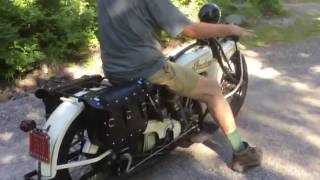 1931 Indian 101 Scout riding and running demo