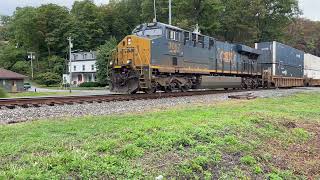 CSX River Line 4K HD: CSX I158 with Rear DPU!