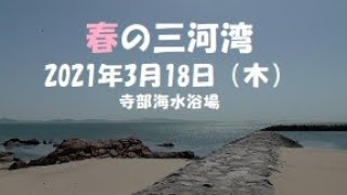 春の三河湾　寺部海水浴場　2021年3月18日（木）