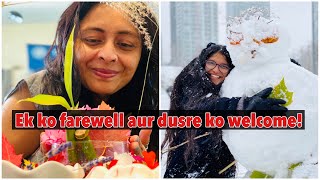 Rango ko alvida aur safedi ka swagat! #firstsnow #homemadedosa #dosabatter #torontovlog