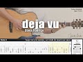 deja vu - Olivia Rodrigo | Fingerstyle Guitar | TAB + Chords + Lyrics