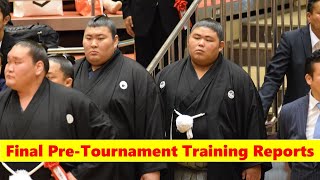 Terunofuji, Takerufuji, Hakuoho, Atamifuji: Final Training Reports (Jan 9th)