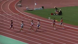 20190707中学通信陸上福岡大会 3年男子100m決勝（4名標準記録突破）