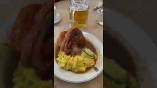 Schweinshaxe is the a German cuisine pair with potato salad 🥗 #foodie #viral