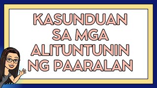 KASUNDUAN SA MGA ALITUNTUNIN NG PAARALAN