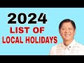 LIST OF HOLIDAYS 2024