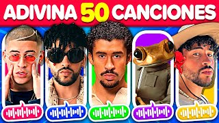 Adivina 50 Canciones de Bad Bunny 2025 🐸🎶🐰 DeBÍ TiRAR MáS FOToS | Play Quiz de Música