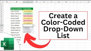 How to Create a Color-Coded Drop-Down List in Excel (Very Easy!)