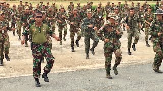 Awesome Cambodia Army BHQ Training Dancing is krang jek military bases