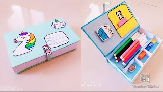 DIY How very easy paper pencil box ❤ compass box craft idea