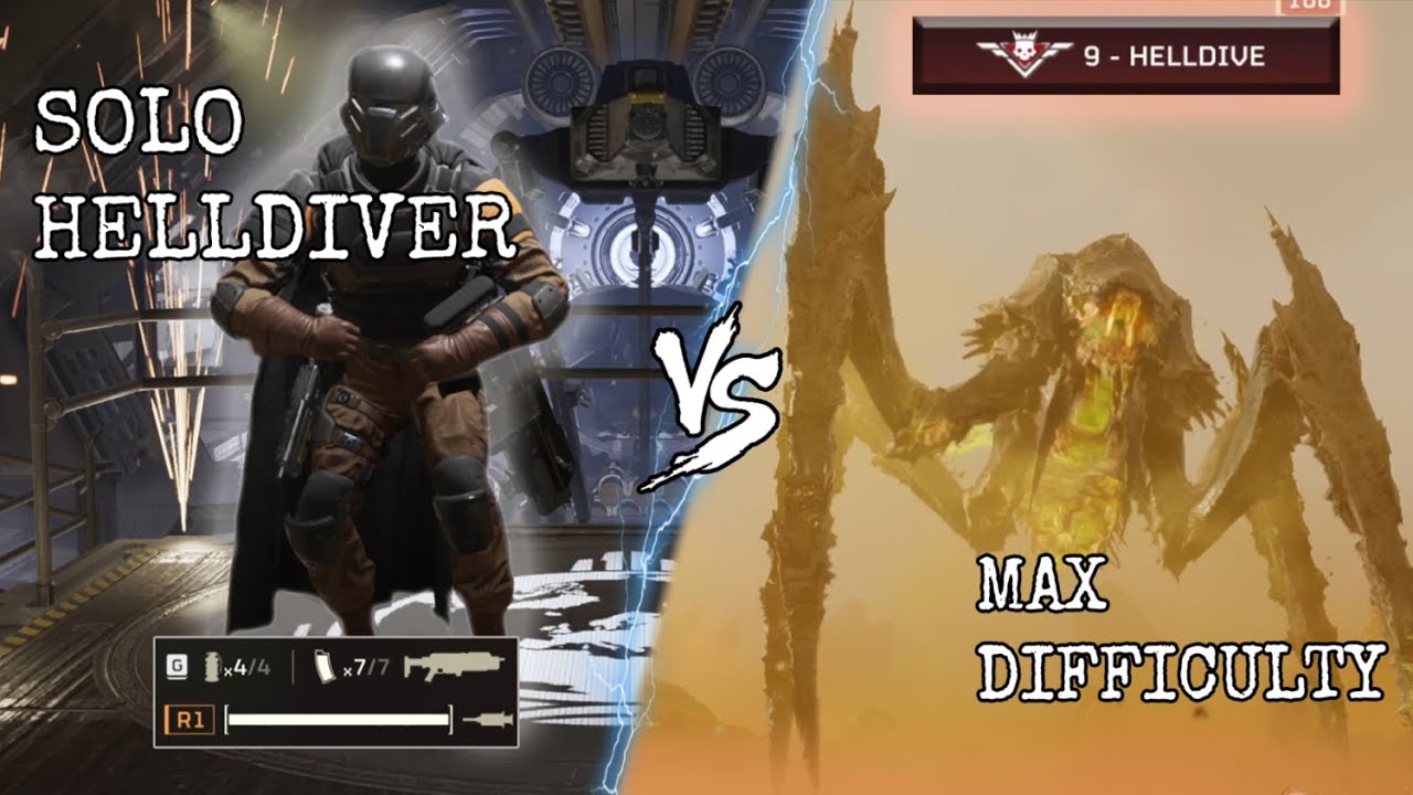 Solo Helldive Helldivers 2 Max Difficulty 9 Youtube