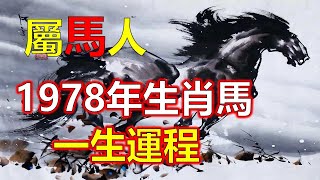 1978年屬馬人一生運勢，屬馬人需要經過一番努力才能獲得成功。屬馬人在事業上具有敏銳的洞察力，可以在其他生肖競爭中脫穎而出。屬馬人必須保持果斷的決策能力，才能发财。十二生肖，2024生肖運勢（生肖馬）