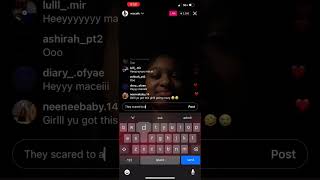 Rakihya and her momma beefing with maceii and her mom over instagram live