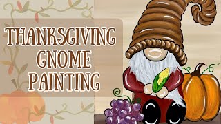 How to Paint a Thanksgiving Gnome | Step by Step Beginner Acrylic Painting Tutorial