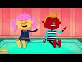 head shoulders knees u0026 toes song with len and mini teehee town nursery rhymes u0026 kids songs