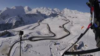 161231 Nadya paragliding with Giorgi in Gudauri   Wingovers and Landing