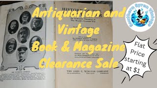 Antiquarian and Vintage Book \u0026 Magazine Live Sale- Wednesday 1 PM eastern