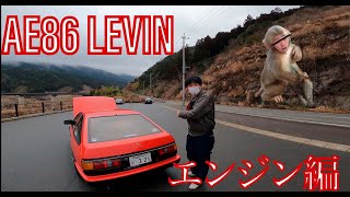 【愛車紹介】記念すべき第一弾　後編！！！　AE86 LEVIN エンジンルーム　マフラー音　紹介編