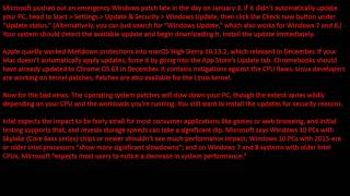 SPECTRE and MELTDOWN Virus FIX!!!