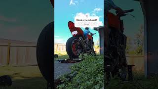 Stock exhaust vs. no exhaust? #moto #pnw #kawasaki #z1000r #music