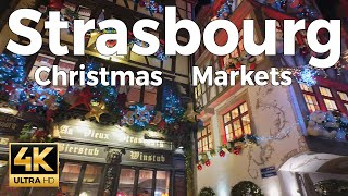 Strasbourg Christmas Markets, France Walking Tour - With Captions