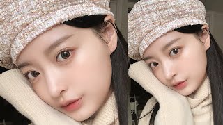 [GRWM]올로드샵! 분위기 뿜뿜 베레모에 어울리는 메이크업 같이 준비해요 : 에뛰드 허쉬팔레트 조합 추천 : 로드샵 꿀템 추천 _  Double Soup