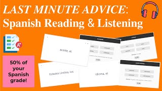 LAST MINUTE ADVICE: GCSE Spanish Reading \u0026 Listening (2023 Edition)