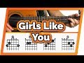Girls Like You Guitar Tutorial (Maroon 5) Easy Chords Guitar Lesson