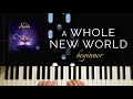 A Whole New World from Aladdin by Alan Menken (Beginner Piano Tutorial)