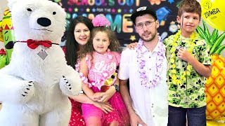 Tutti Frutti Kids at Zumba Hawaii Party🥳Disco with Big Bear😀