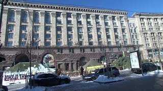 Kiev protesters take over a ministry building for shelter